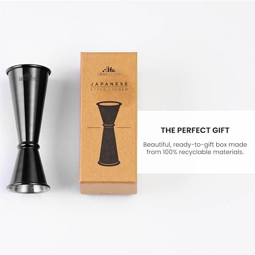 A Bar Above Premium Japanese Jigger with 8 Measurements Inside - Professional & Heavy-Duty 304 Stainless Steel Cocktail Double Jigger for Bartending (1 Jigger, Antique Copper)