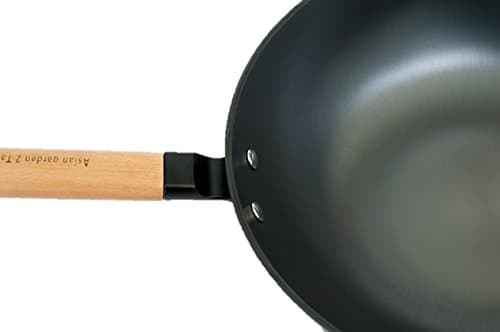 AG2T Light weight 13" cast iron extra wide flat bottom wok for electric/induction cook top