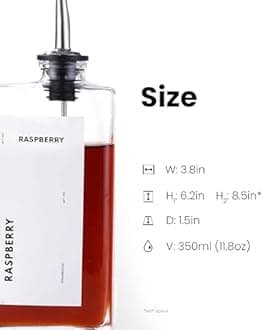 APT 1101 Olive Oil Dispenser for Kitchen, Cooking Oil and Vinegar Dispenser Set, Olive Oil Bottle, Soy sauce dispenser, coffee syrup bottles - 2 pcs, Silver