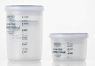 Iwasaki Industrial LSX314 Antibacterial Round Storage Container, Screw Top Keeper, Deep, Clear, 33.9 gal (1,500 L), Set of 5