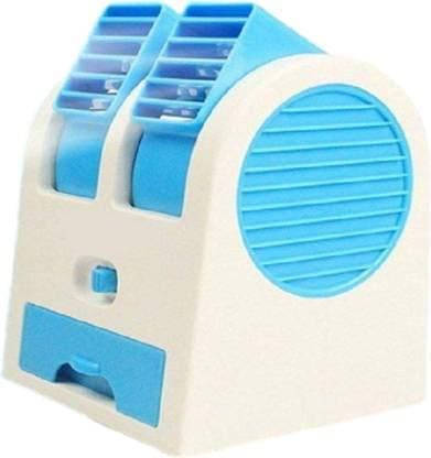 YUVI TRADERS Portable Small Plastic Air Conditioner Water Cooler Mini Fan and Dual Bladeless for Use in Car/Home/Office -1Cup