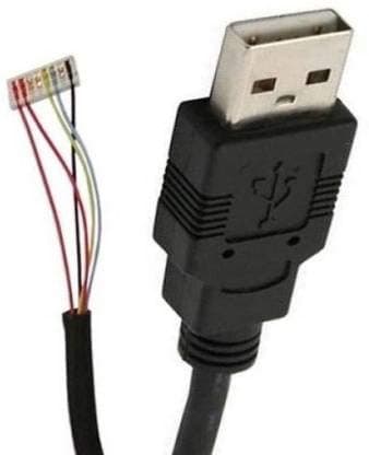 Pioner USB Cable for Morpho Safran Aadhar biometric 2.0 device MSO-1300, E1, E2, E3 Finger Print Scanner Black, 1.5 m