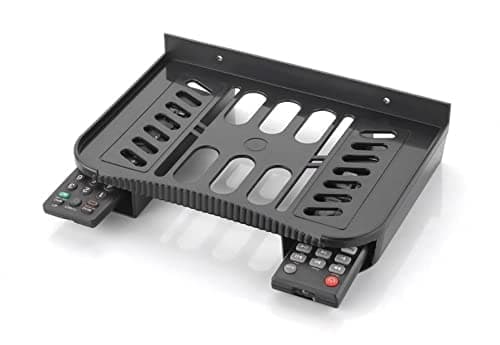 Kitchenwell Plastic Set Top Box Stand Carbon Steel Wall Shelf (Number of Shelves - 1, Black)