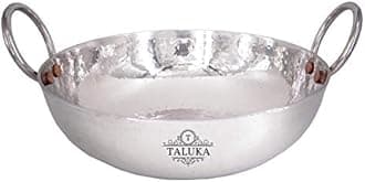 Taluka Stainless Steel 4500ML/4.5 Litre Hammered Triply Induction Compatible Kadai/Wok/kadhai Heavy Guage Cookware 32.5 CM 1880 Gram