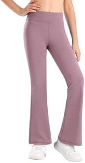STELLE Girl's Flare Leggings High Waisted Yoga Pants Bootcut Dance Casual Pants Activewear Kids Bell Bottoms
