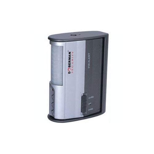 DOBERMAN SECURITY Motion Alarm Detector with Infrared Sensor and Loud 100dB Alarm OR Chime – Features Long Battery Life + Adjustable Mount Allows Wide Coverage – Perfect for Home, Office, Garage, or Any Rooms – Model SE-0104