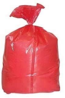 Water Soluble Red Laundry Bags with Dissolving Strip Disposable Linen Bags (1000)