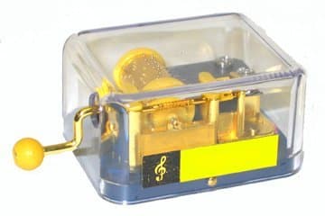 See Thru Hurdy Gurdy Music Box- SOMEWHERE OVER THE RAINBOW