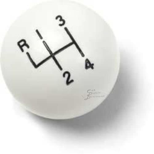 White 4 Speed Shift Knob for Hurst and Other 3/8-16 Thread Shifters