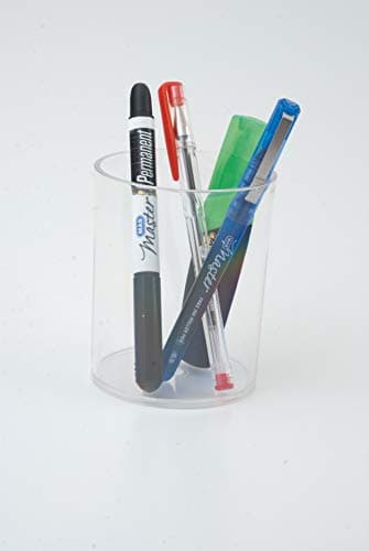 MAS Cylindrical Pen Holder Transparent - Desk Organizer