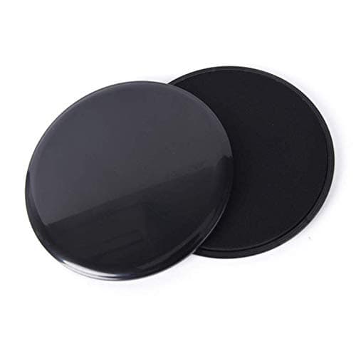 Set of 2 Core Exercise Sliders Dual Sided Gliding Discs-Trainer Fitness Equipment for Abdominal,Total Body Workouts, Crossfit - Black