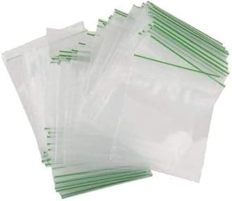 100 Grip Seal Bags | Reusable Strong Zip Lock | Small Clear Resealable Plastic Bags | Polythene Packaging for Food Storage, Jewellery - by FOGG Supplies (70 x 105)