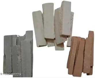 Subhsavitri 1kg Red, Black, White Slate Chips - Slate Pencil, Bar, Chalk - Earthy, Crunchy