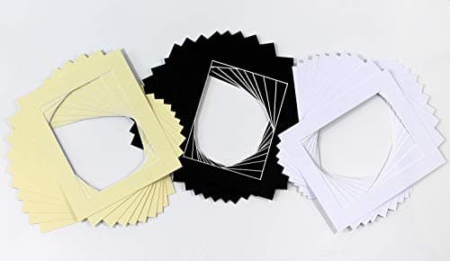 Bespoke Computer Cut Photo/Picture Frame Mounts - Pack of 10 - Frame Size 20"x16", Mount Size A3 - Color White