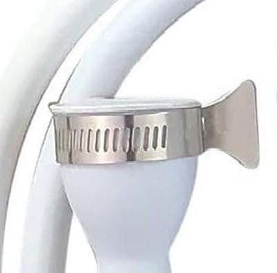 Double Tap Shower Head with Clamps - Bath Sink Shower Attachment for Bath Taps Shower Head Hose Spray Hair Dresser Pet Push On Mixer - for Round taps up to 2cm in Diameter 1.5-1.7m with Clamps