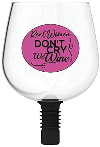 2GO Unbreakable Tritan Plastic Wine Bottle Glass, It Turns Your Bottle Into Your Glass, Real Women