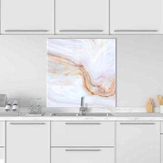 Tempered Glass Kitchen Backsplash, Stove Back Top Cover, Splashback Tile, Kitchen Sink Cover Splash Guard, Home Wall Decor (25.5x17.7''-(65x45cm))