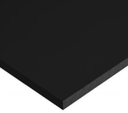 SIBE-R-PLASTIC SUPPLY Black Marine Board HDPE Plastic Sheet 6" x 12" x 0.25"