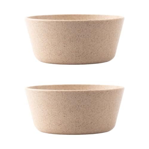 - Irida Naturals Planet Friendly Small Curry Bowl Set - Lightweight & Unbreakable Microwave Safe Bowl Set, Rice Husk & Bamboo Fiber Bowls for Snacks Kids & Adults, 175ml (Pack 2), Soft Beige