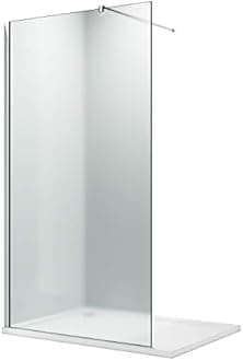 ELEGANT Walk in Shower Enclosure 8mm Full Frosted Easy Clean Safety Glass Shower Cubicles Wet Room Shower Screen Bath Screen 700mm