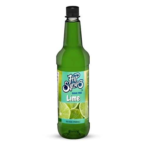 Hip Syrups - Lime Sugar Free Simple Syrup Designed for Water Flavor, Bubble Tea, Boba Tea, Cocktails, Sugar Free