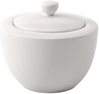 Villeroy & Boch For Me Sugar Bowl with Lid 0.30 Litre, Premium Porcelain, White