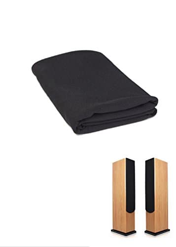 Floratek Speaker Grill Cloth Black Protective Dustproof Mesh Cloth Fabric for Audio Amplifier Speaker Repair 1.6mx0.5m