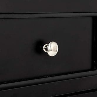 Bonnlo Black Nightstand Set of 2, Nightstands with 2 Drawers, Bed Side Table/Night Stand, Small Nightstand for Bedroom, Small Spaces, College Dorm, Kids’ Room, Living Room, Wood, 16W x 12D x 24H