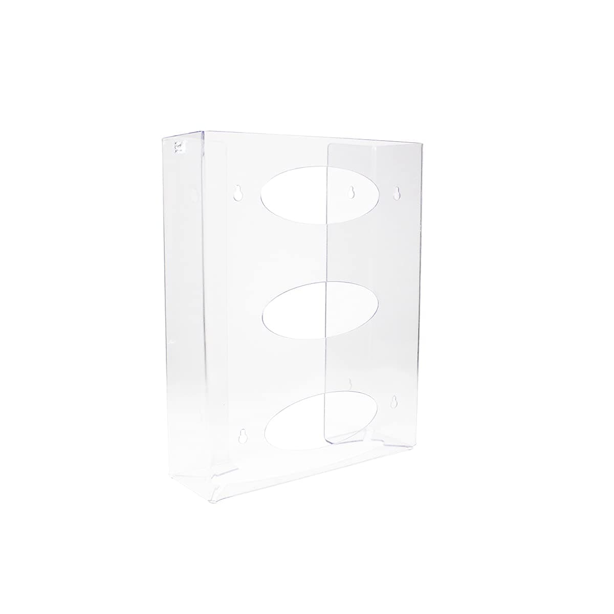 TrippNT 51145 Triple Two Faced Glove Box Holder, 11" W x 15" H x 3-1/2" D, Clear