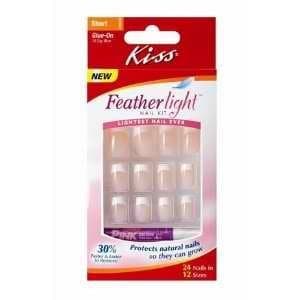 Kiss Featherlight Nail Kit - Short- Glue On 52033