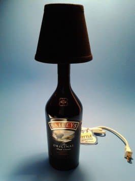 Baileys Liquor Bottle Table Lamp W/ Black Shade