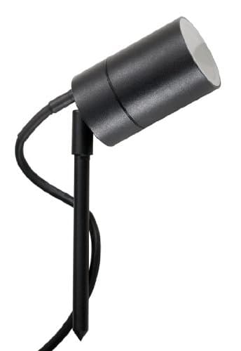 Wattlite High Quality Exterior IP65 Adjustable Garden Spike Light, Black Finish, Requires GU10 Lightbulb up to 50W