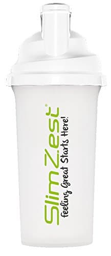 Protein Shaker Bottle - Official SlimZest Mix Master Protein Shake Bottle 700ml - Arctic White Protein Shaker - BPA Free Dishwasher Friendly