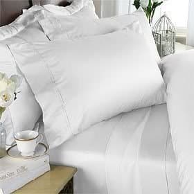 DUVET COVER SET 3PC 800TC Egyptian Cotton Bedding 800 Thread Count, DUVET/QUILT COVER SET - Solid/Plain Pattern 100% Egyptian Cotton (Double, White)