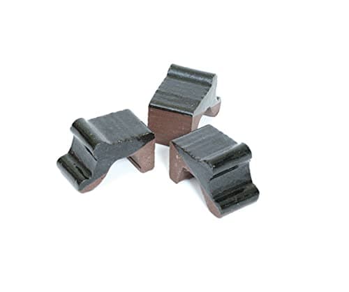 Terracotta Small Pot Feet Carnival Black Glaze (3 Pack)