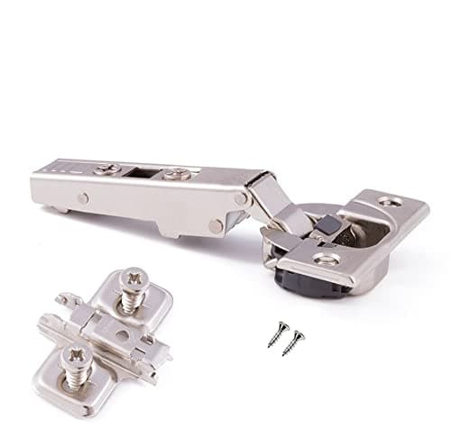 (8 Pcs) Clip Top OTION 110 Degree Standard Kitchen Cabinet Door Hinge 71MB3550, Self-close Mechanism, Full Overlay, Fast Assembly Buffering, Made in Austria