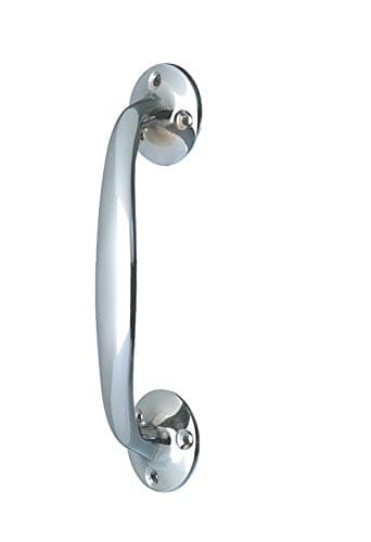 152 mm Cabinet Bow Handles Brass Chrome Satin Door Drawer Pull Handle + Screws (Polished Chrome)
