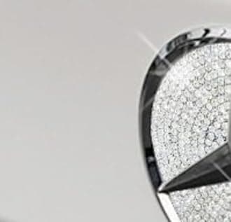 Car Interior Trim Fiting Bling Crystal Rhinestone Fashion Decals Accessories fit for Mercedes Benz New A B class CLA GLB 2019 2020 (silver, Left and right seats button 4pcs/set)