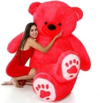 Vs Toys Teddy Bear for Girls, Panda Teddy Bears, tady Bears Toys Big Size Latest (Red, 4 Feet)