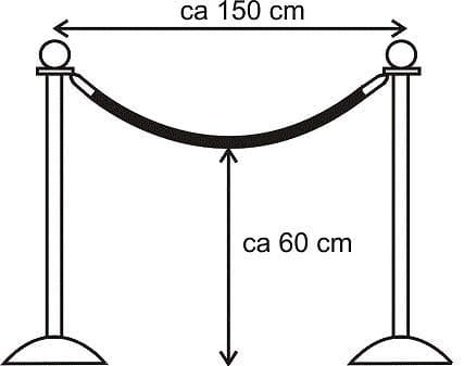 Rope & Post Barrier Kit (6x Brass Barriers + 4x Red Ropes)