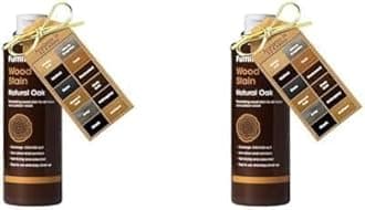 Wood Stain (Natural Oak) – Fast Drying, Highly Concentrated, and Easy-to-Apply Wood Stain for All Indoor & Outdoor Wood – Water Based & Non-Toxic – 250ml (Pack of 2)