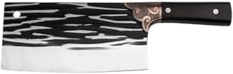 Machado Traditional High-Carbon Stainless Steel Stylish Vintage Textured Butcher Knife for Meat Cutting