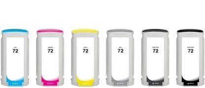 72 Ink Cartridges Combo Value Pack Repalcement for HP 72 Ink Cartridges 130 ML for Use in HP DesignJet T610 Series