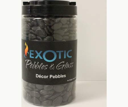 Exotic PebblesPBS-0510J Décor Pebbles, Black