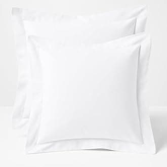 Comfort Beddings Export Quality 800 Thread Count 100% Egyptian Cotton Continental Pillow Cases Pack Of 2 - White (Continental/Square Size 65 x 65 CM)