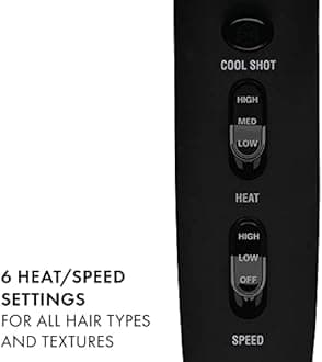 Hot Tools Professional Rainbow Turbo Ceramic Hair Dryer | 1875W Powerful and Quiet Blowouts & 24K Gold One-Step Hair Dryer and Volumizer | Style and Dry, Professional Blowout with Ease