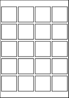 50 Sheets of A4 Labels 20 QR Labels Per Sheet Size 45x45mm