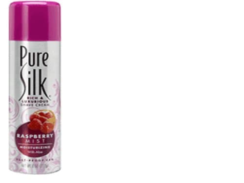 Pure Silk Moisturizing Shave Cream for Women, Raspberry Mist, 8 fl oz