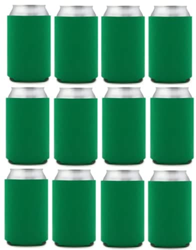 Can Cooler Sleeves Blank Poly Foam (12, Kelly Green)