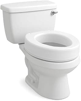 Carex Toilet Seat Riser, Round Raised Toilet Seat Adds 3.5 inches to Toilet Height, for Assistance Bending or Sitting, 300 Pound Weight Capacity Toilet Riser